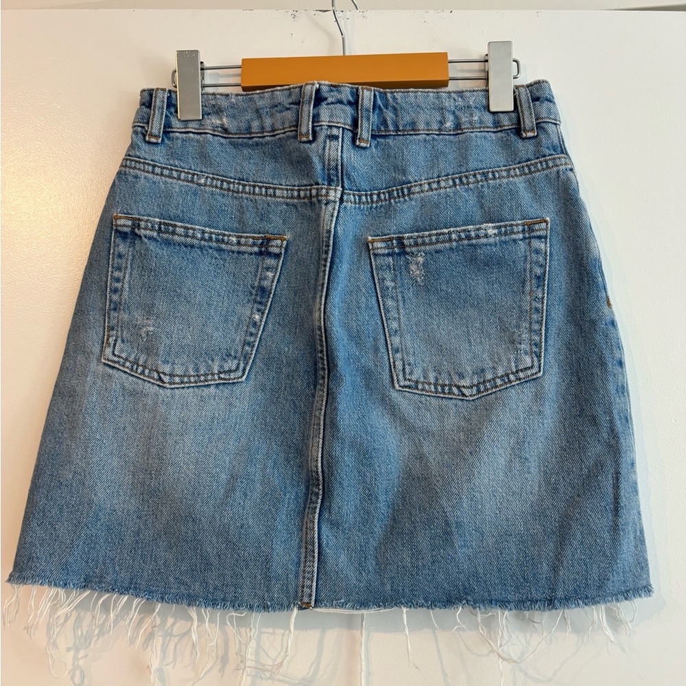 Topshop Denim Mini Skirt - Picture 2 of 3